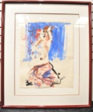 19FA-8 FRAMED LITHO OF NUDE BY HENDRIK GRISE