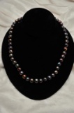 19RPS-14 BLACK PEARL NECKLACE