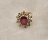 19RPS-50 RUBY & DIAMOND RING