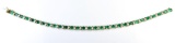 19CAI-38 COLOMBIAN EMERALD & DIAMOND BRACELET