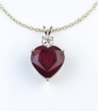 19CAI-20 RUBY & DIAMOND PENDANT