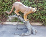 19GFE-93 LIFE SIZE MOUNTAIN LION BRONZE