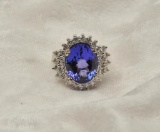 19RPS-17 TANZANITE & DIAMOND RING