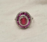 19RPS-18 RUBY & DIAMOND RING