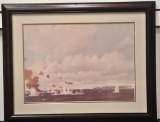 19SAV-203 WATERCOLOR OF T.B.M. STRAFING