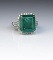 19CAI-3 EMERALD & DIAMOND RING