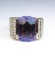 19CAI-8 AMETHYST & DIAMOND RING