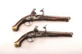 19LK-3 HI ART ITALIAN PAIR FLINTLOCK SNAPHANCES