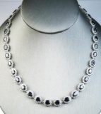 19CAI-1 BLUE SAPPHIRE & DIAMOND NECKLACE