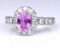 19CAI-28 PINK SAPPHIRE & DIAMOND RING