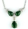 19CAI-44 GREEN JADE & DIAMOND PENDANT