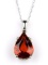 19CAI-54 ORANGE GARNET & DIAMOND PENDANT