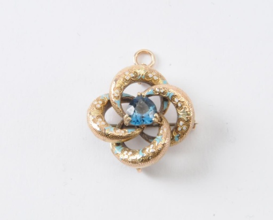 19RPS-4 ENAMELED PIN CUM PENDANT