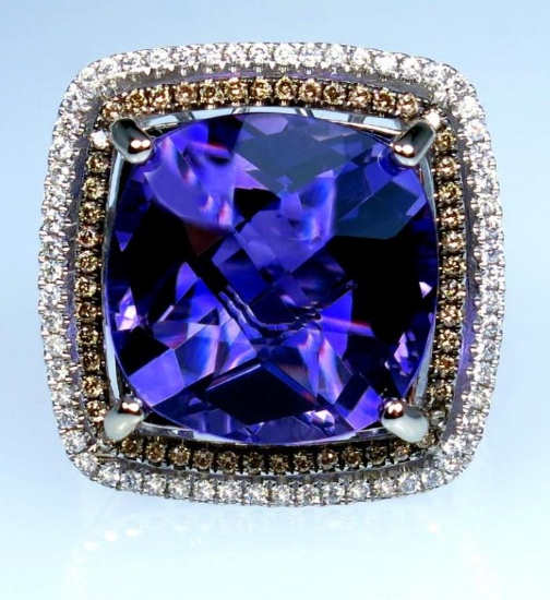 19CAI-23 AMETHYST & DIAMOND RING