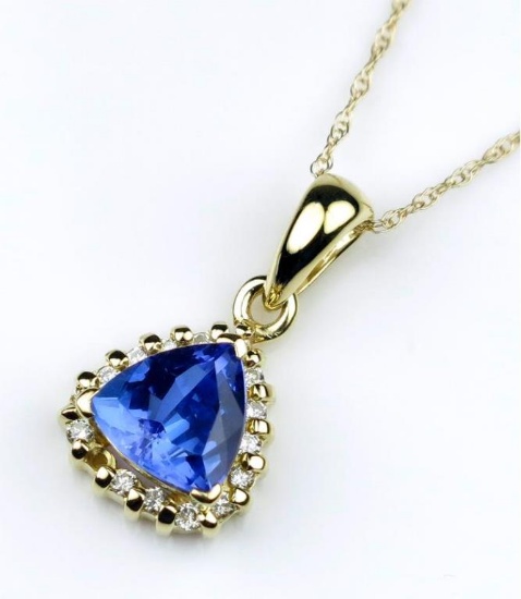 19CAI-66 TANZANITE & DIAMOND PENDANT