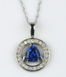 19CAI-26 TANZANITE & DIAMOND PENDANT