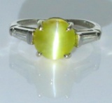 19CAI-34 CHRYSOBERYL CAT'S EYE RING