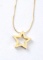 19RPS-24 GOLD 5 POINTED STAR NECKLACE