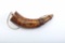 19SA-1 CARVED AMERICAN POWDER HORN