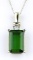 19CAI-60 GREEN TOURMALINE & DIAMOND PENDANT