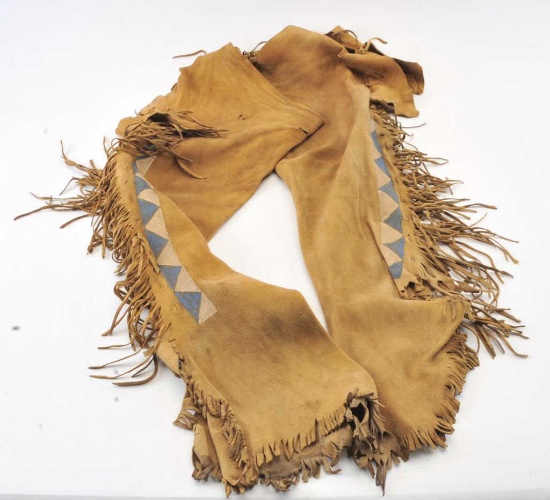 19PM-17 FRINGED BUCKSKING LEGGINS