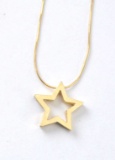 19RPS-24 GOLD 5 POINTED STAR NECKLACE