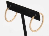19RPS-29 DIAMOND HOOP EARRINGS