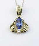 19CAI-61 TANZANITE & DIAMOND PENDANT