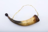 19RH-139 CARVED POWDER HORN