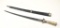 20IU-2 SILVER MTD/CARVED PEARL GRIP HUNTING SWORD