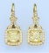 20CAI-8 YELLOW & WHITE DIAMOND EARRINGS
