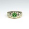 20CAI-15 TSAVORITE GARNET & DIAMOND RING