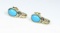 20CAI-33 TURQUOISE & DIAMOND EARRINGS