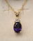 20RPS-14 MOZAMBIQUE AMETHYST & DIAMOND PENDANT