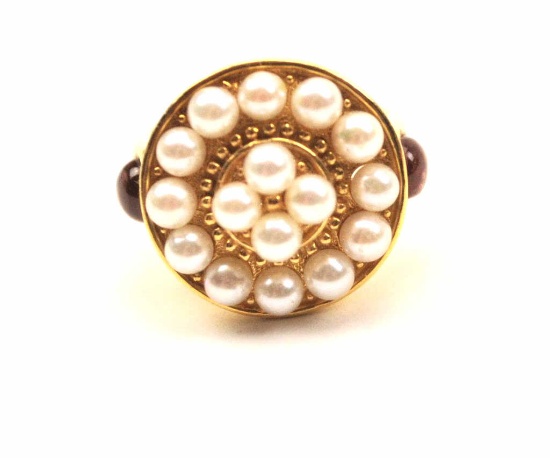 20RPS-9 CLUSTER PEARL RING