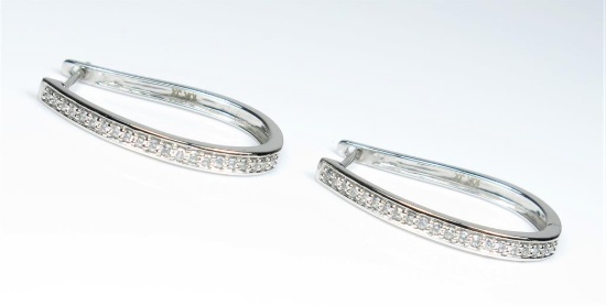 20CAI-27 DIAMOND HOOP EARRINGS
