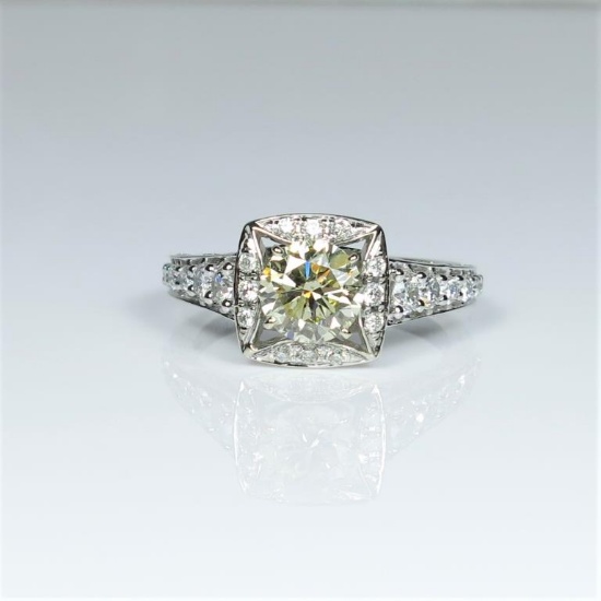 20CAI-2 YELLOW & WHITE DIAMOND RING