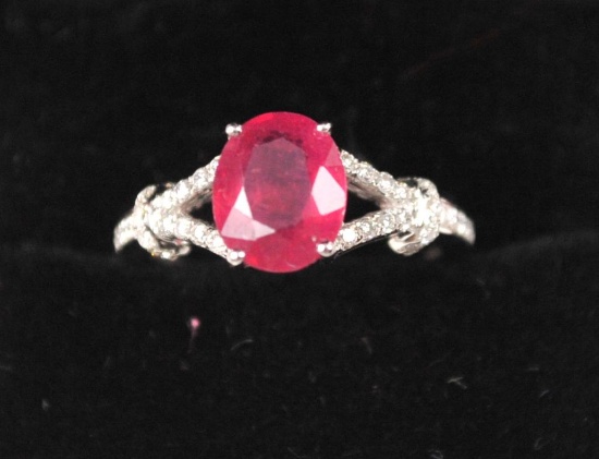 20RPS-48 RUBY & DIAMOND RING