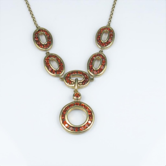 20CAI-16A RED GARNET NECKLACE