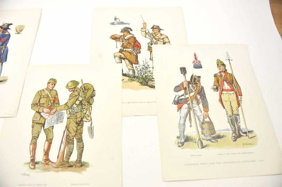 20HI-101 LOT OF 32 MILITARY PRINTS FRITZ KREDER