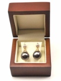 20RPS-16 TAHITIAN PEARL DROP EARRINGS