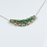 20CAI-24 EMERALD & DIAMOND PENDANT