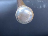 20IU-8 CARVED & SILVER MTD WALKING STICK
