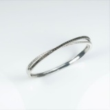 20CAI-10A WHITE & BLACK DIAMOND BANGLE BRACELET
