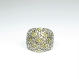 20CAI-11A YELLOW SAPPHIRE & DIAMOND RING