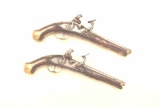 18GV-8 PAIR OF SNAPHANCE FLINTLOCK PISTOLS