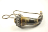 20IU-5 SCOTTISH SILVER MTD POWDER HORN