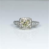 20CAI-2 YELLOW & WHITE DIAMOND RING