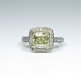 20CAI-5 YELLOW & WHITE DIAMOND RING