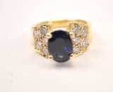 20RPS-2 SAPPHIRE & DIAMOND RING